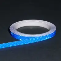 Светоотражающая лента, самоклеящаяся, синяя, 1 см &times; 8 м