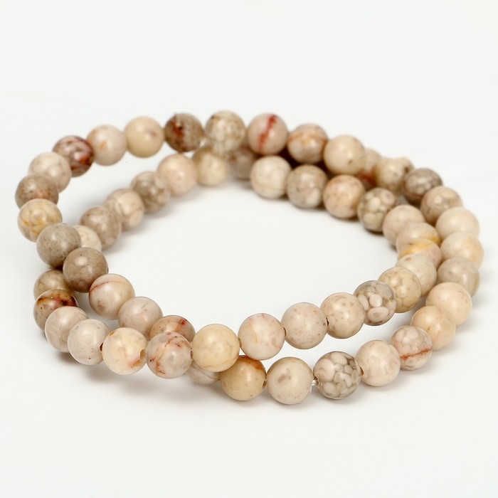 Бусины из натурального камня «Песочный агат» набор 58 шт., размер 1 шт. — 6 мм Бусины из натурального камня «Песочный агат» набор 58 шт., размер 1 шт. — 6 мм