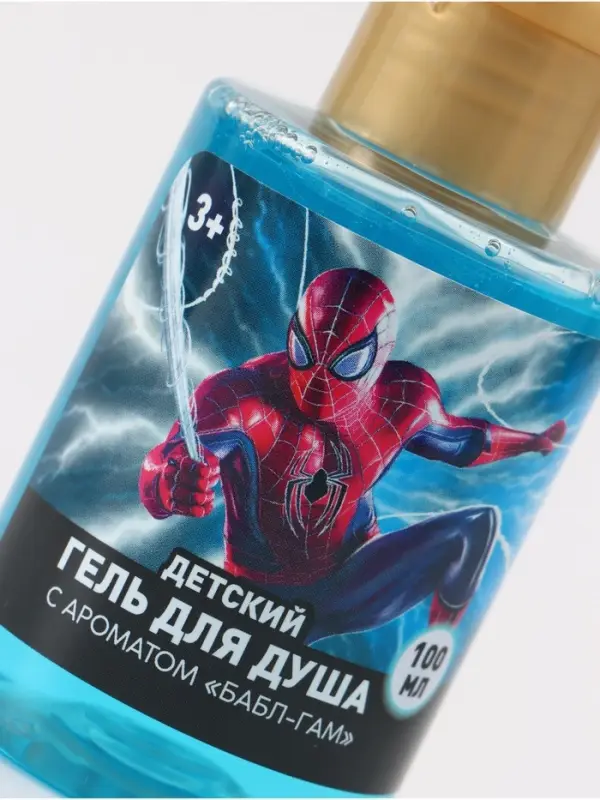 Детский гель для душа, аромат бабл-гам, 100 мл, Супергерой