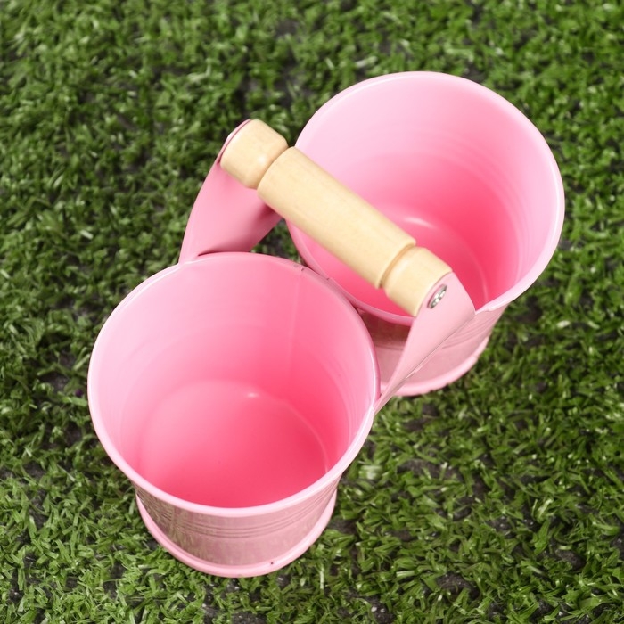 Кашпо двойное с ручкой 11*5*8,5см Кашпо двойное с ручкой 11*5*8,5см