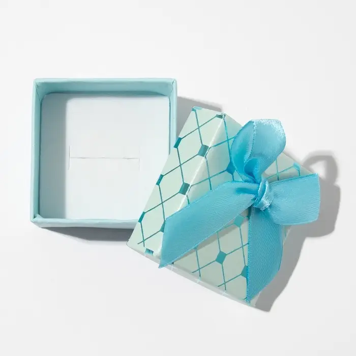 Коробочка подарочная под кольцо/серьги «Кубики», 5×5 (размер полезной части 4.5×4.5 см), МИКС, вставка белая