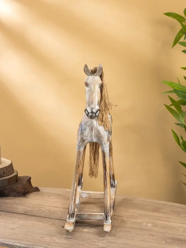 Сувенир «Лошадка-качалка, 41×12.5×44 см, дерево, бежевый Сувенир «Лошадка-качалка, 41×12.5×44 см, дерево, бежевый