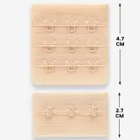 Застёжка для бюстгальтера, 3 ряда 3 крючка, 10 шт., бежевая