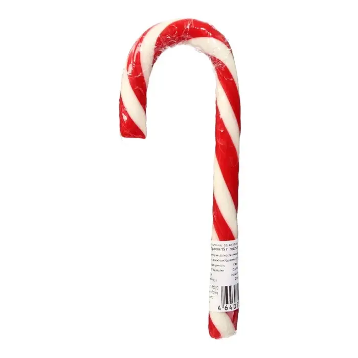 Карамель леденцовая новогодняя Карамель леденцовая новогодняя "Трость" со вкусом клубники, 15 г