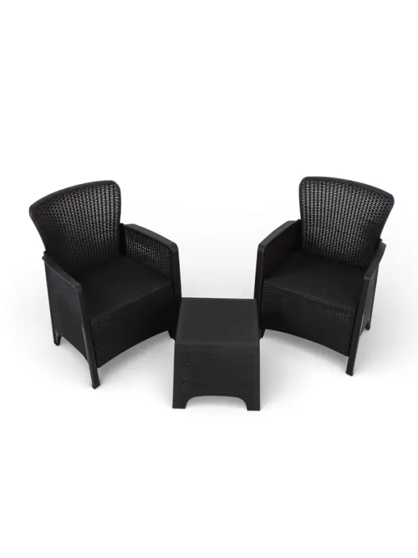 Комплект садовой мебели &laquo;Ротанг лайт&raquo;, 3 предмета: 2 кресла, стол, цвет мокко