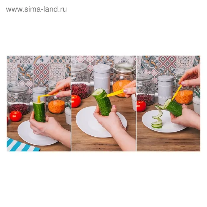 Овощерезка спиралью Доляна &laquo;Буратино&raquo;, 10.5 см, МИКС