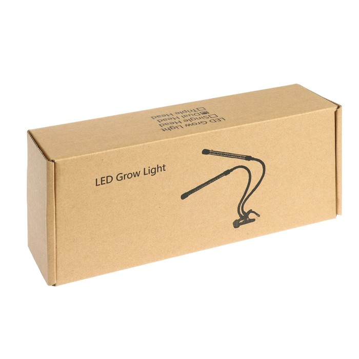 Фитосветильник светодиодный, 27 Вт, 250 мм, IP66, 5 В, USB, биколорный, прищепка, с таймером Фитосветильник светодиодный, 27 Вт, 250 мм, IP66, 5 В, USB, биколорный, прищепка, с таймером