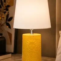 Лампа настольная RISALUX &laquo;Подсолнух&raquo;, 15 Вт, Е14, жёлтая, 20&times;20&times;29 см
