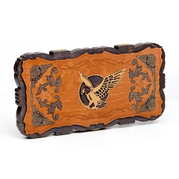 Нарды деревянные резные &laquo;Орёл&raquo;, настольная игра, 45&times;45 см