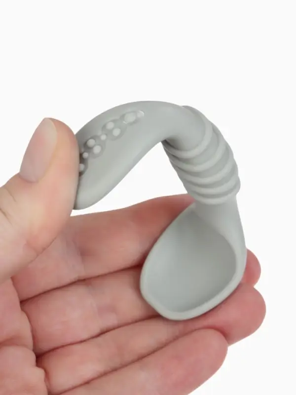 Ложка детская для прикорма, силикон, набор 2 шт., серый M&B