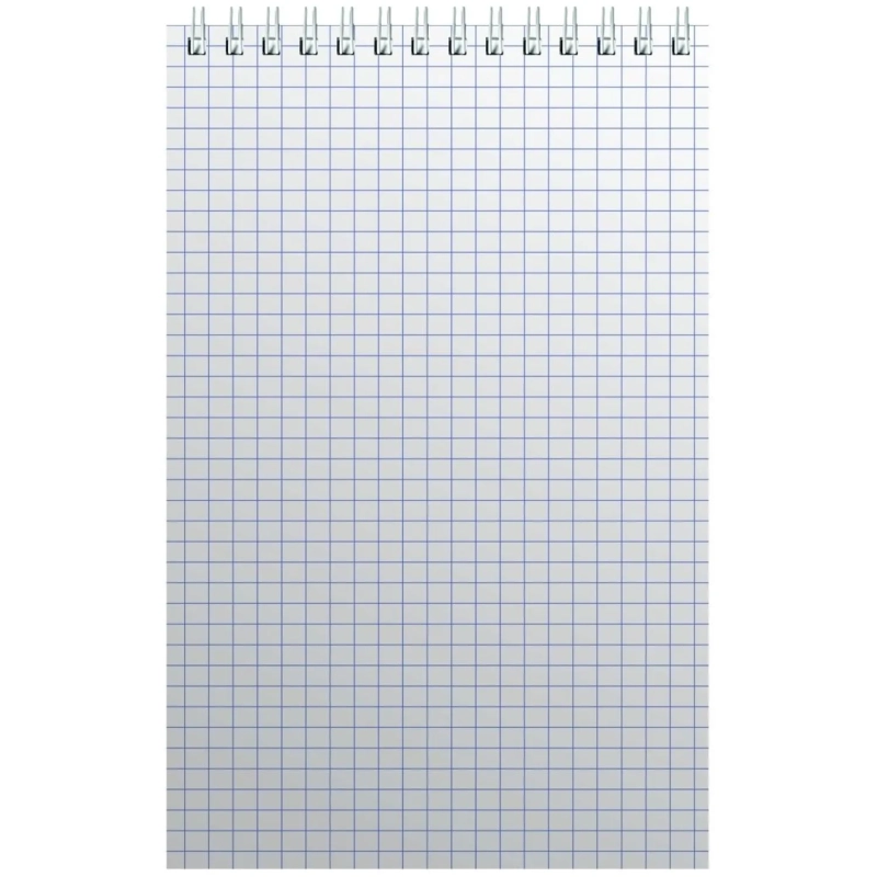 Блокнот на спирали А5 60л. синий картон д/лог.клет.32