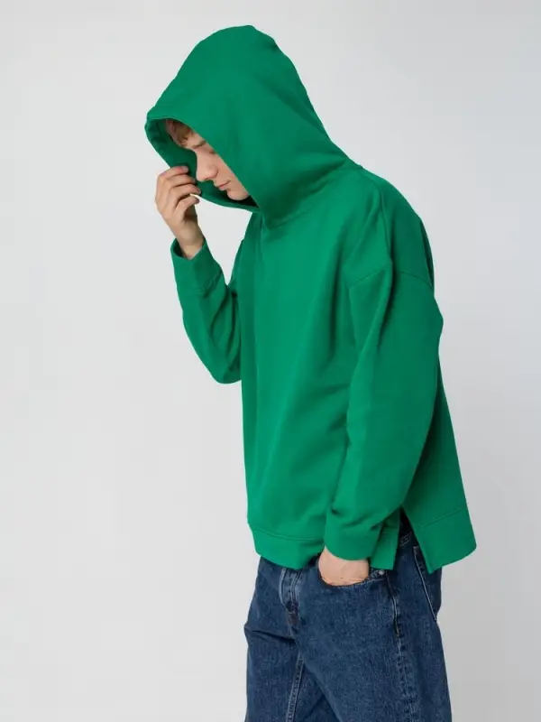 Худи оверсайз унисекс Tolla, зеленое, размер XS/S