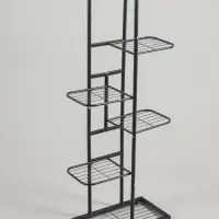 Подставка для цветов Greengo, 6 полок, 44&times;22&times;105 см, напольная, металл, тёмно-серая