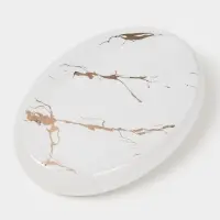 Набор аксессуаров для ванной комнаты SAVANNA &laquo;Гроза&raquo;, 4 предмета (мыльница, дозатор для мыла 400 мл, 2 стакана), цвет белый