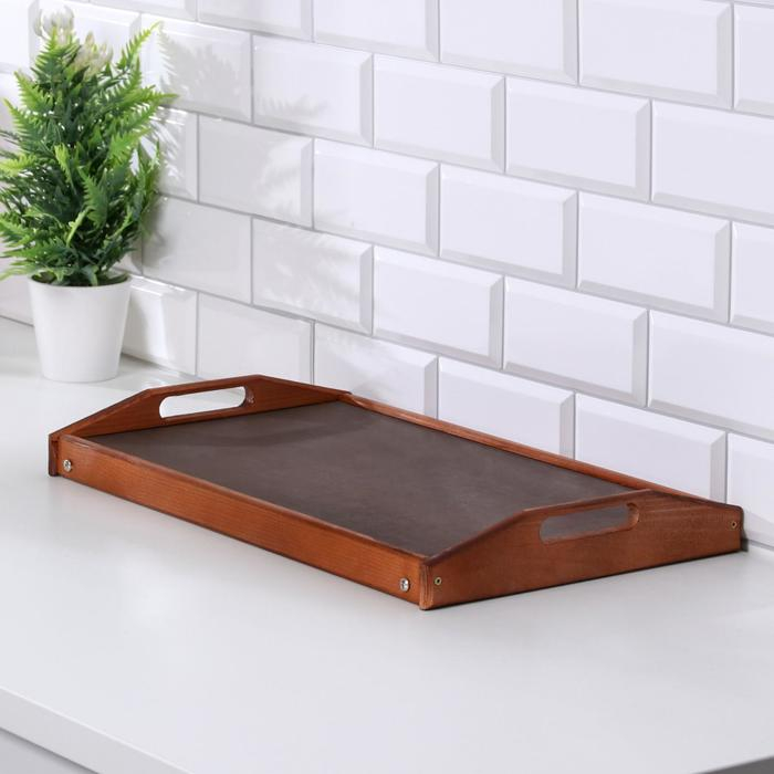 Столик для завтрака складной, 50×30см, с ручками, морёный Столик для завтрака складной, 50×30см, с ручками, морёный