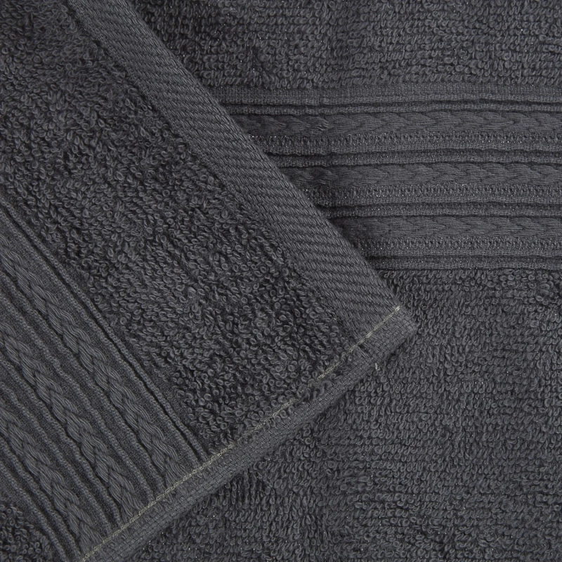 Набор полотенец махровых Luscan/бордюр 400г/м2, 40х70 серый, 10шт/уп