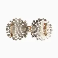 Зажим для кардигана "Ажур", веер, цвет белый в золоте