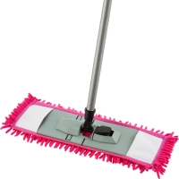 Швабра флаундер для пола пласт 47х16 в сборе с насад Chenille микрофSV5104