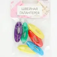 Булавки безопасные, 40 мм, 6 шт., цвет разноцветный
