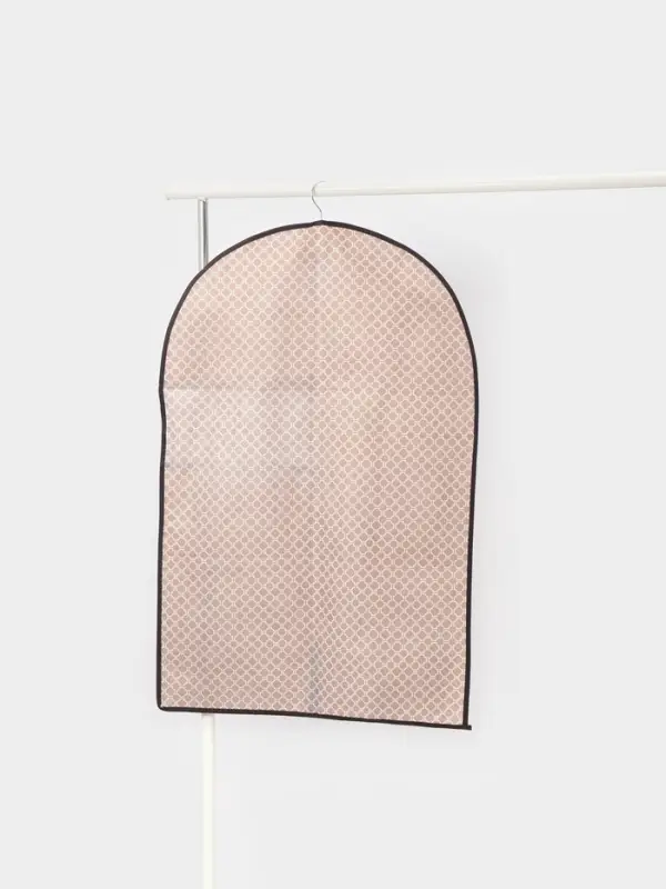 Чехол для одежды Доляна &laquo;Браун&raquo;, ПВХ окно, плотный, 90&times;60 см, коричневый