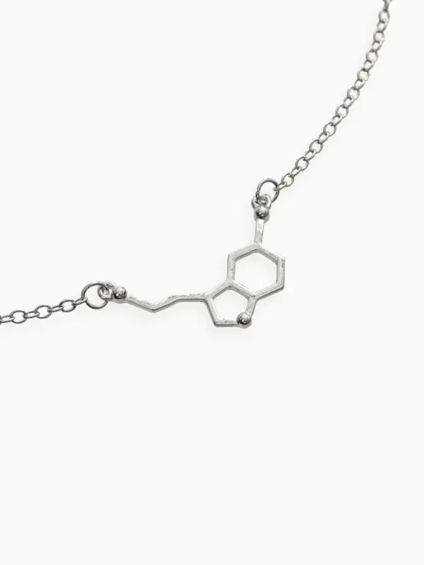 Кулон на цепочке &laquo;Молекула 02&raquo;, цвет серебро
