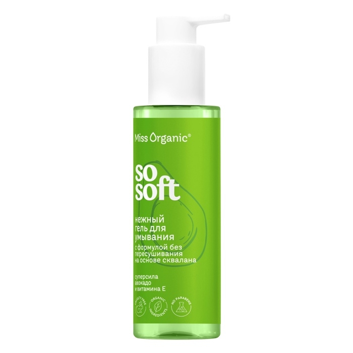 Гель для умывания Нежный SO SOFT серии Miss Organic 180 мл Гель для умывания Нежный SO SOFT серии Miss Organic 180 мл