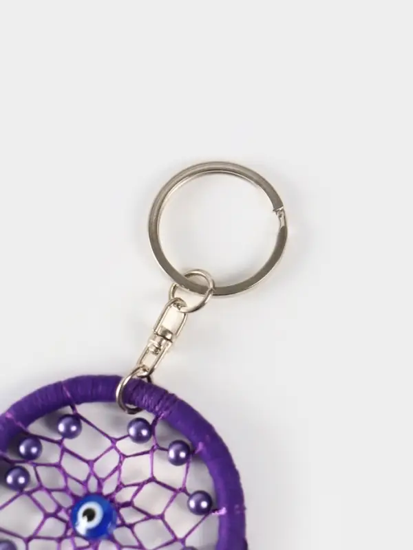 Брелок Брелок "Ловец снов" 17 см, цв. фиолетовый