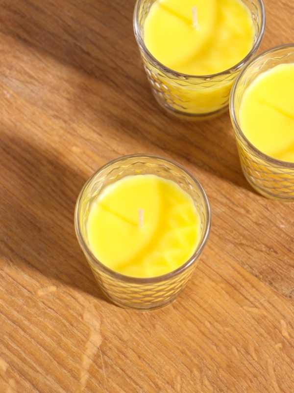 Свеча ароматическая в стакане (набор 3 шт) по 50 мл, 10 ч, 32 гр, СОЧНЫЙ МАНГО