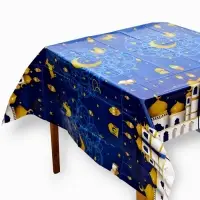 Скатерть "Eid Mubarak" 137х183 см, цвет синий