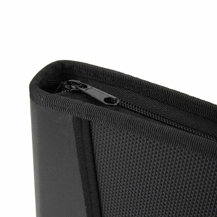 Папка на молнии А4, 2 отделения, Calligrata, 350&times;282&times;33 мм, пластик, 4 кармана, бизнес-класс, черная