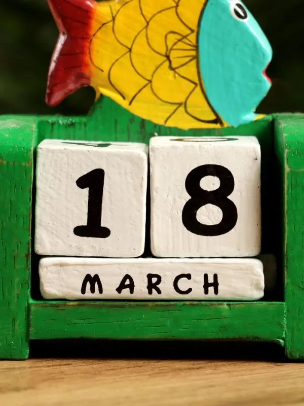 Календарь настольный "Рыбка" дерево 7х4х9 см, цв. зелёный