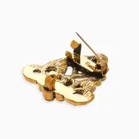 Зажим для кардигана "Ажур", бутоны, цвет золотой в черненом золоте Зажим для кардигана "Ажур", бутоны, цвет золотой в черненом золоте