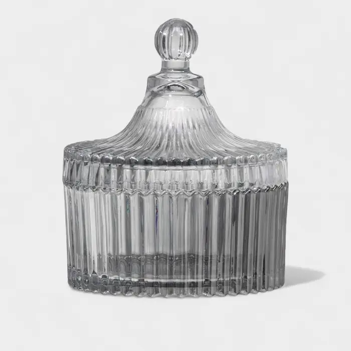 Сахарница Доляна &laquo;Царская&raquo;, 250 мл, 10.5&times;13 см, стекло, серая