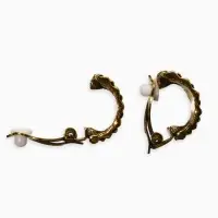 Клипсы "Винтаж" плетение, цвет чернёное золото Клипсы "Винтаж" плетение, цвет чернёное золото