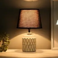 Лампа настольная RISALUX &laquo;Медитация&raquo;, Е14, 40 Вт, бежевая, 20&times;20&times;35 см