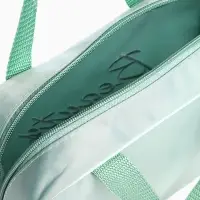 Косметичка - сумочка на молнии с сеткой, с ручками, с вышивкой, зелёная