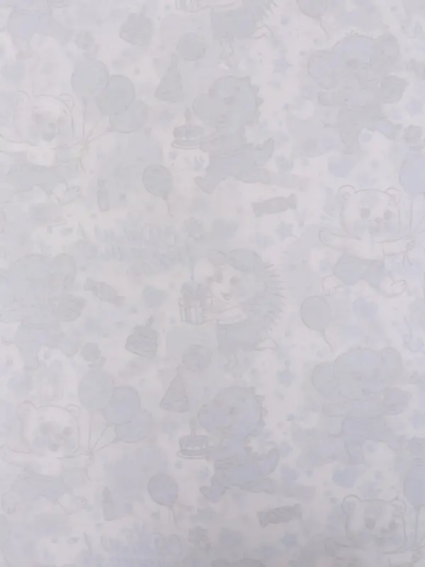 Бумага упаковочная крафт белый "С днём рождения!", белый/синий, 0,7 х 10&plusmn; 5% м, 60 гр