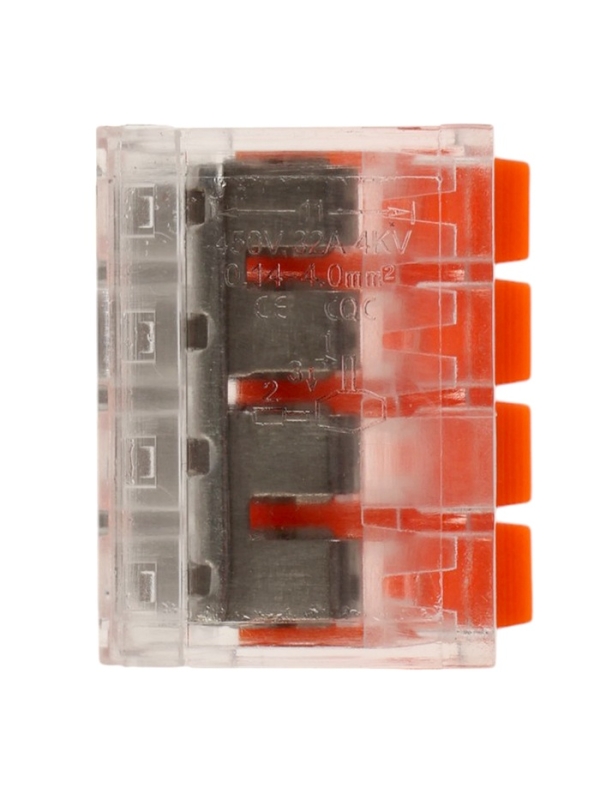 Строительно-монтажная клемма СК-321, 32А, 0.2-4 мм2, 4 отверстия, набор 10 шт