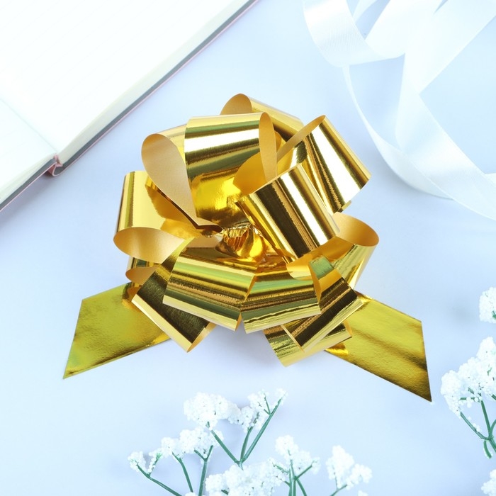 Бант-шар №3 металлик, цвет золото Бант-шар №3 металлик, цвет золото