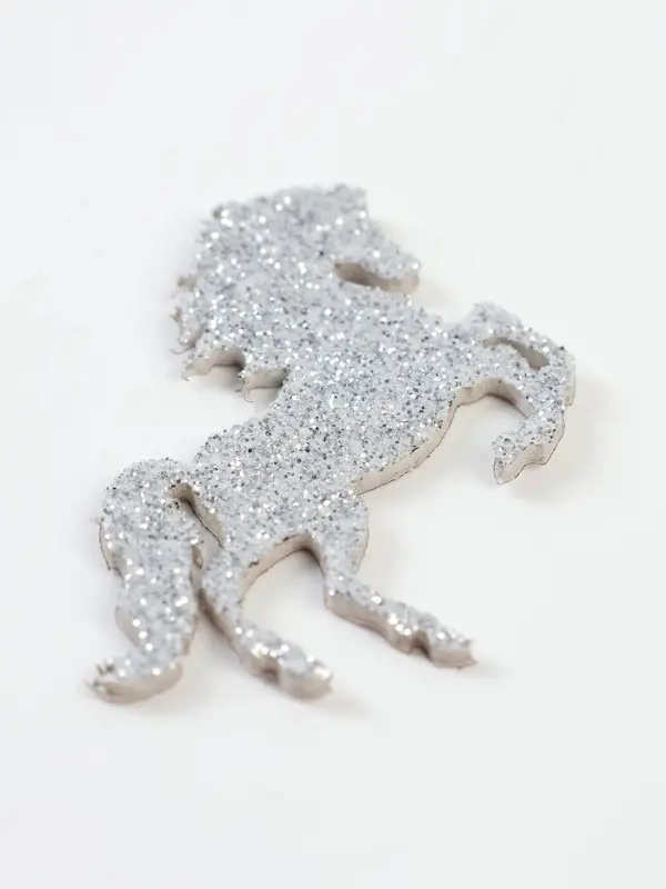 Декор Декор "Лошадки" на клеевой основе, цвет серебро, набор 6 шт.