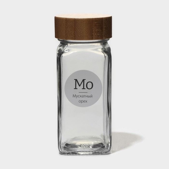 Набор стеклянных баночек для специй с деревянной крышкой BellaTenero «Эко», 120 мл, 4×11 см, 12 шт Набор стеклянных баночек для специй с деревянной крышкой BellaTenero «Эко», 120 мл, 4×11 см, 12 шт