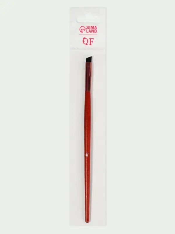 Кисть для макияжа Brush WOOD, скошенная, 16(&plusmn;1) см, коричневый/золотистый