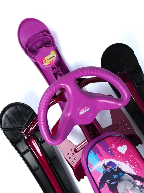 Снегокат &laquo;Ника кросс&raquo; Slalom, розовый, фиолетовый, СНК/SL Nika Kids