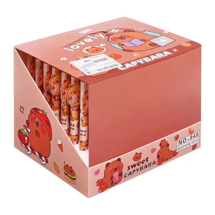 Ручка-прикол Calligrata &laquo;Капибара&raquo;, синий стержень, гелевая, МИКС