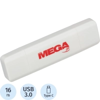 Флеш-память Promega Jet 16GB USB3.0 Type-C/бел пласт/под лог NTU787СU3016GW
