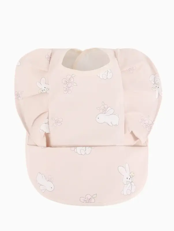 Нагрудник для кормления, непромокаемый с карманом &laquo;Нежные кролики&raquo; M&B