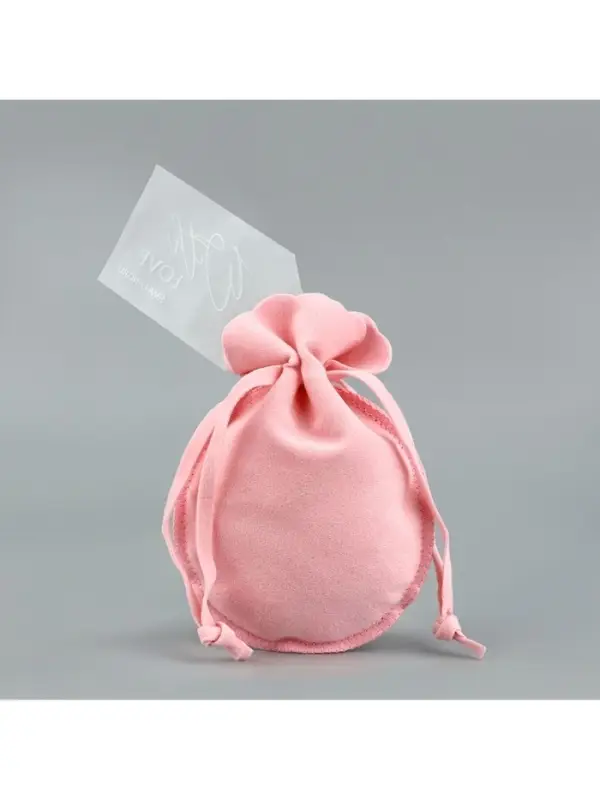 Мешочек подарочный замшевый &laquo;С любовью&raquo;, тиснение, 9&times;12 см &plusmn; 1.5 см