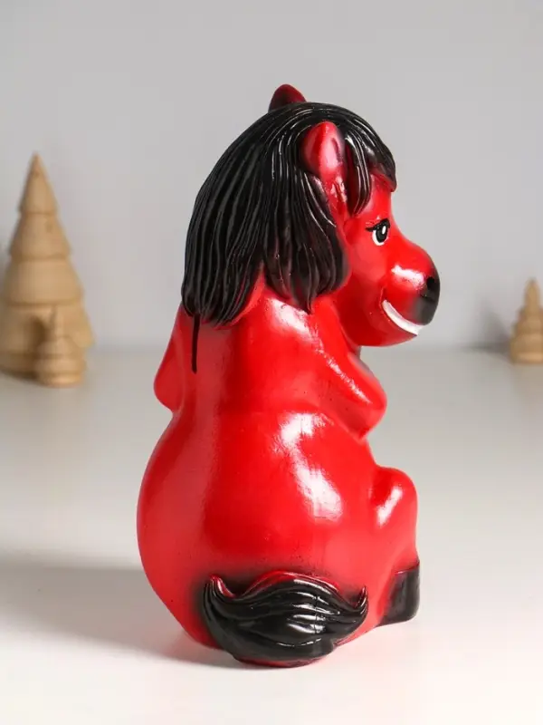 Копилка Копилка "Огненный конь с сердцем" 24 см, красный