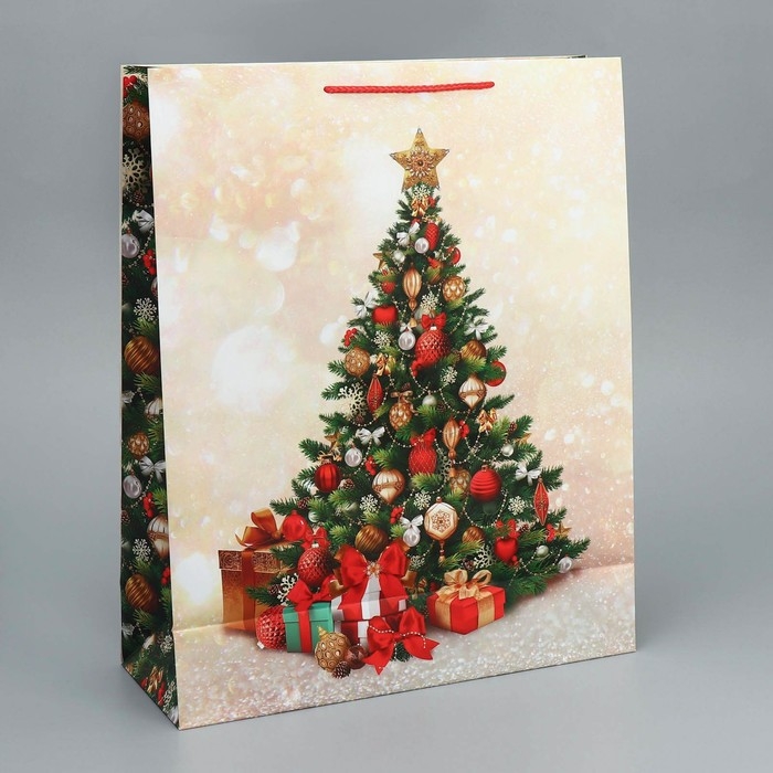 Пакет подарочный новогодний ламинированный «Тепло в доме», XL 40 х 49 х 19 см