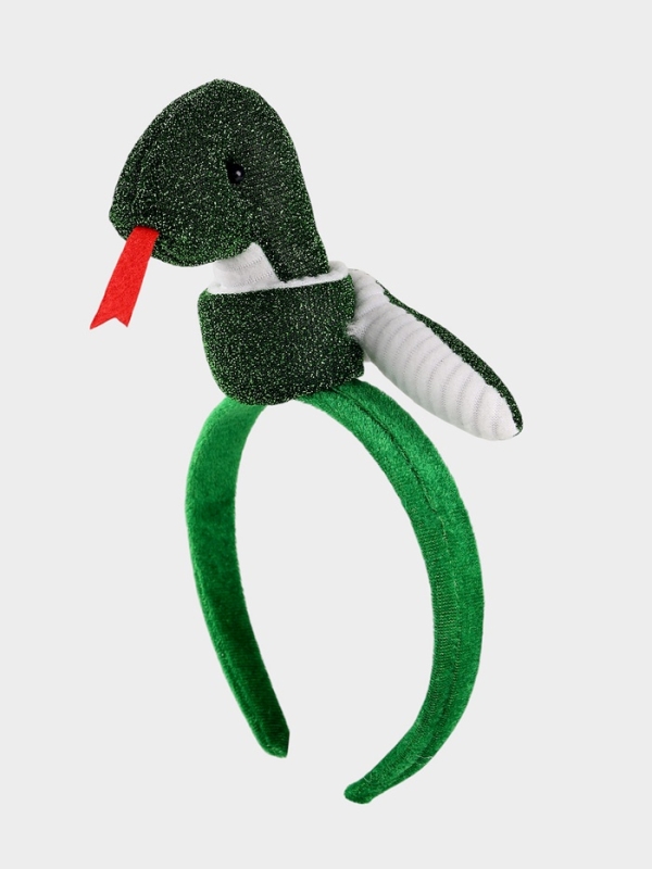 Карнавальный ободок  Карнавальный ободок "Змея", цвет зелёный